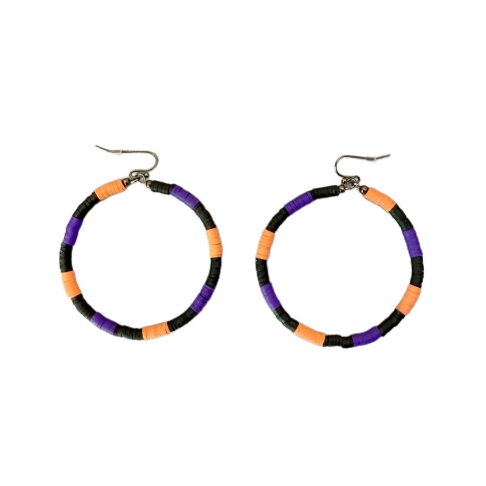 Color Block Hoop Earrings